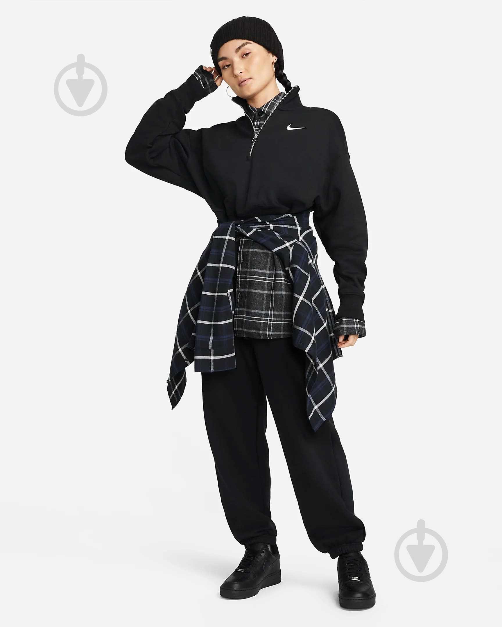 ᐉ Джемпер Nike W NSW PHNX FLC QZ CROP DQ5767-010 р.M черный