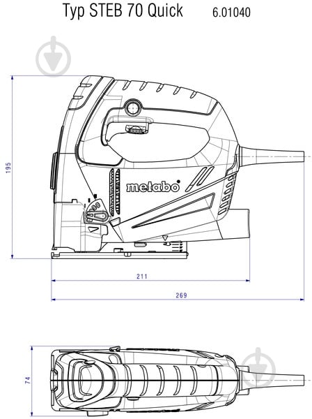 Электролобзик Metabo STEB 70 Quick 601040000 - фото 7