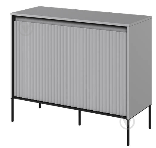 Буфет 2-дв Тренд серый/черный 830х980х400 мм - фото 1