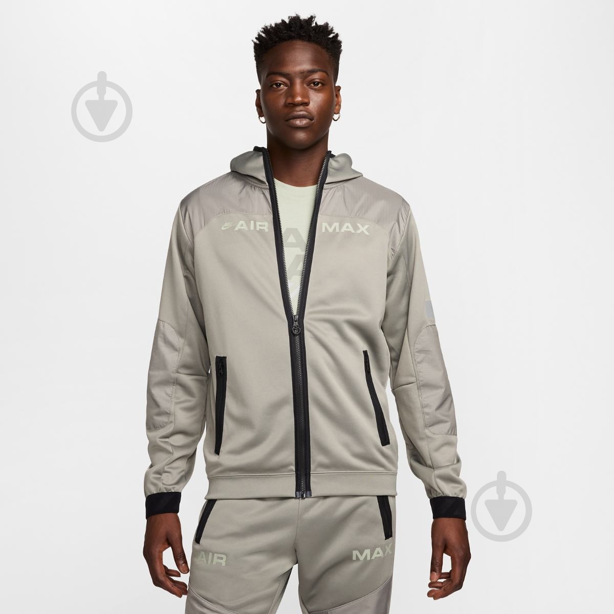ᐉ Джемпер Nike M NSW AIR MAX PK FZ HOODIE HF6598-053 р.2XL серый