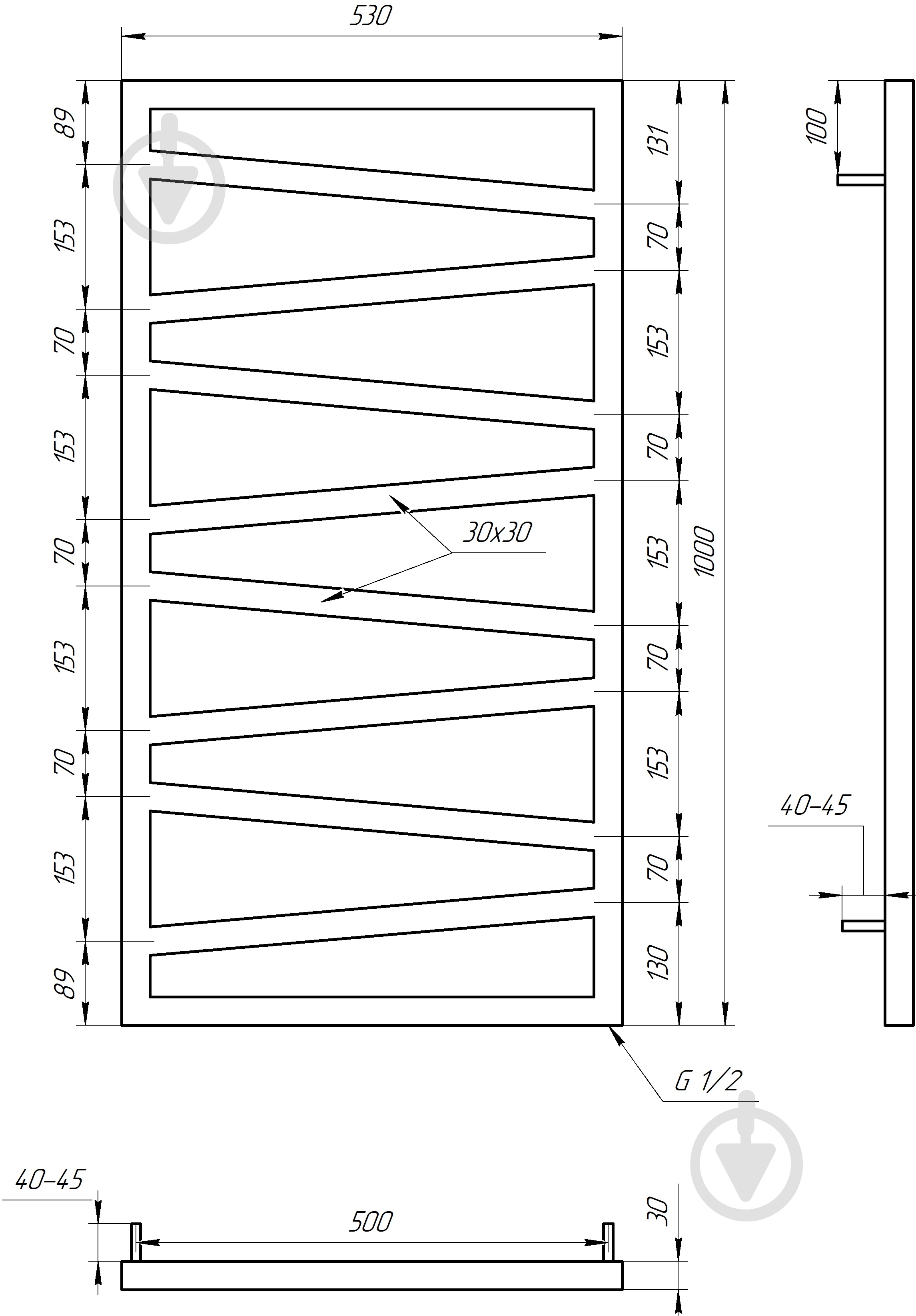 Полотенцесушитель водяной GenesisAqua Genesis/B1000 - фото 4 Полотенцесушитель водяной GenesisAqua Genesis/B1000 - фото 4