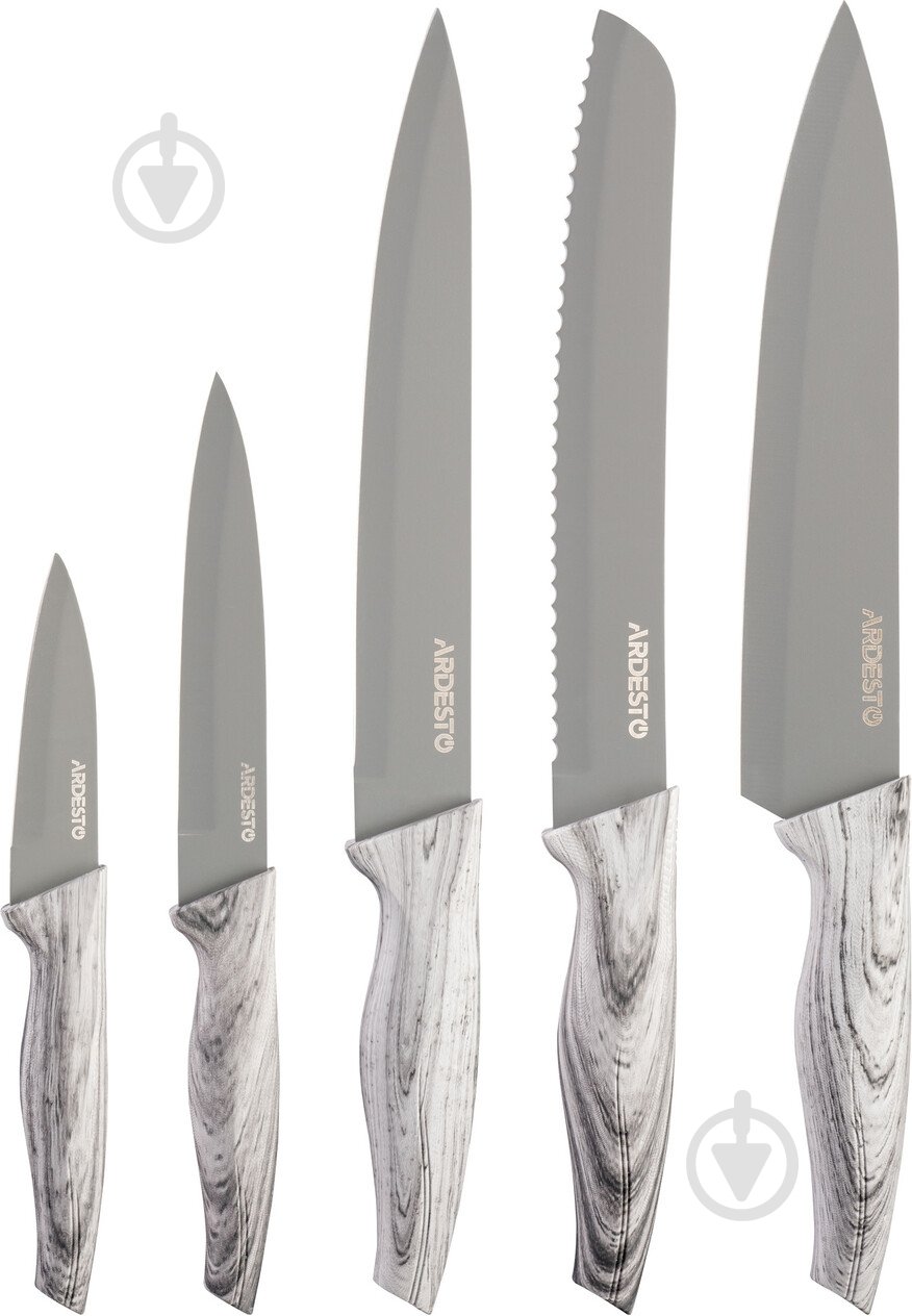 Набор ножей Ardesto Black Mars 5 предметов AR2105BG - фото 1 Набор ножей Ardesto Black Mars 5 предметов AR2105BG - фото 1