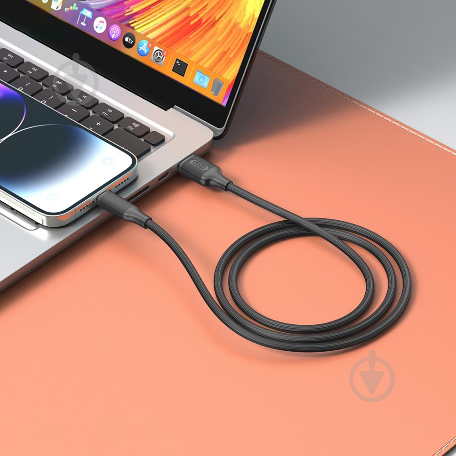 Кабель Xo NB265-AC USB-A to USB-C 3А 1 м black (NB265-AC.black) - фото 3
