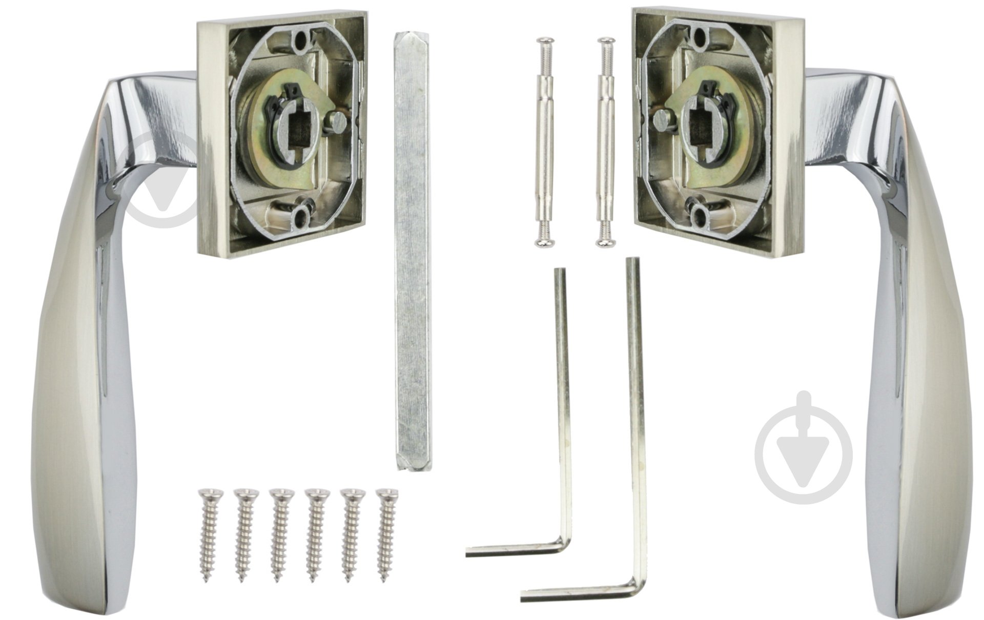 ちゃも ᐈ Ручка для дверей на розетке teza Z-1325 Черный никель