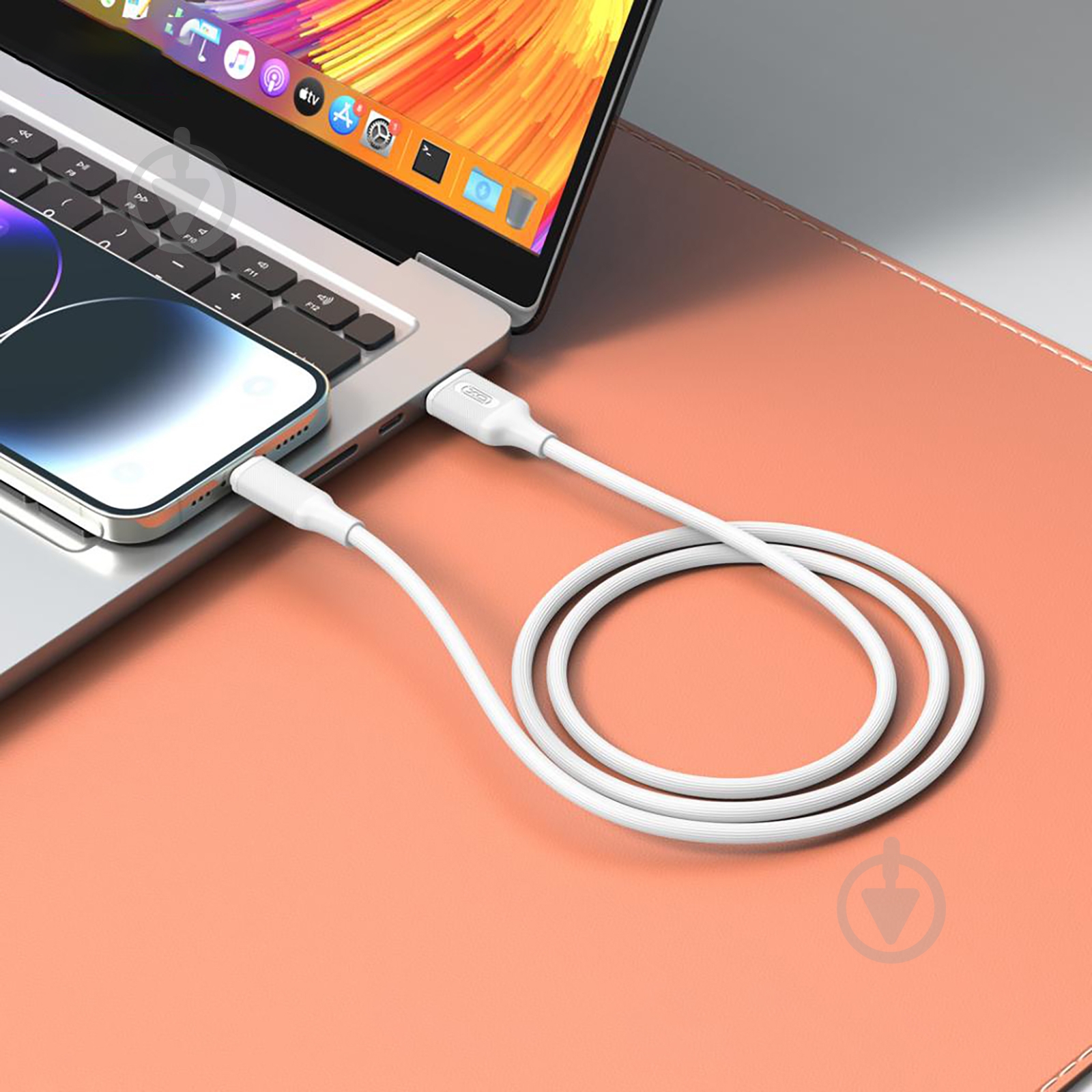 Кабель Xo NB265-AC USB-A to USB-C 3А 1 м white (NB265-AC.white) - фото 2
