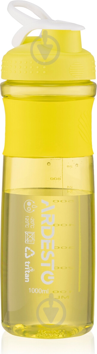 Бутылка для воды ARDESTO Smart bottle 1000 мл желтая AR2204TZ - фото 3