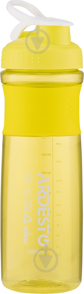 Бутылка для воды ARDESTO Smart bottle 1000 мл желтая AR2204TZ - фото 4