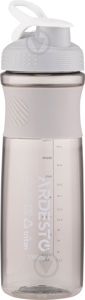 Бутылка для воды ARDESTO Smart bottle 1000 мл серая AR2204TG - фото 1