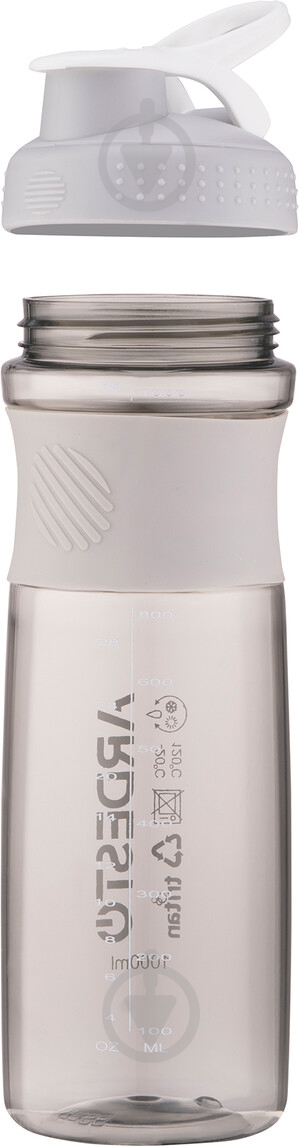 Бутылка для воды ARDESTO Smart bottle 1000 мл серая AR2204TG - фото 2