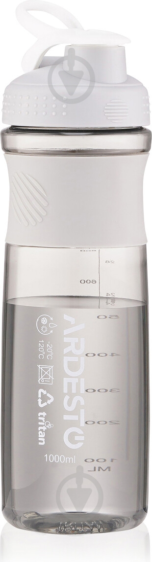 Бутылка для воды ARDESTO Smart bottle 1000 мл серая AR2204TG - фото 4