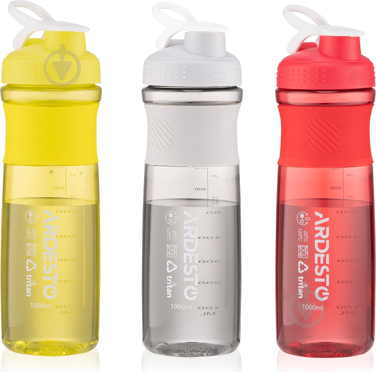 Бутылка для воды ARDESTO Smart bottle 1000 мл серая AR2204TG - фото 6