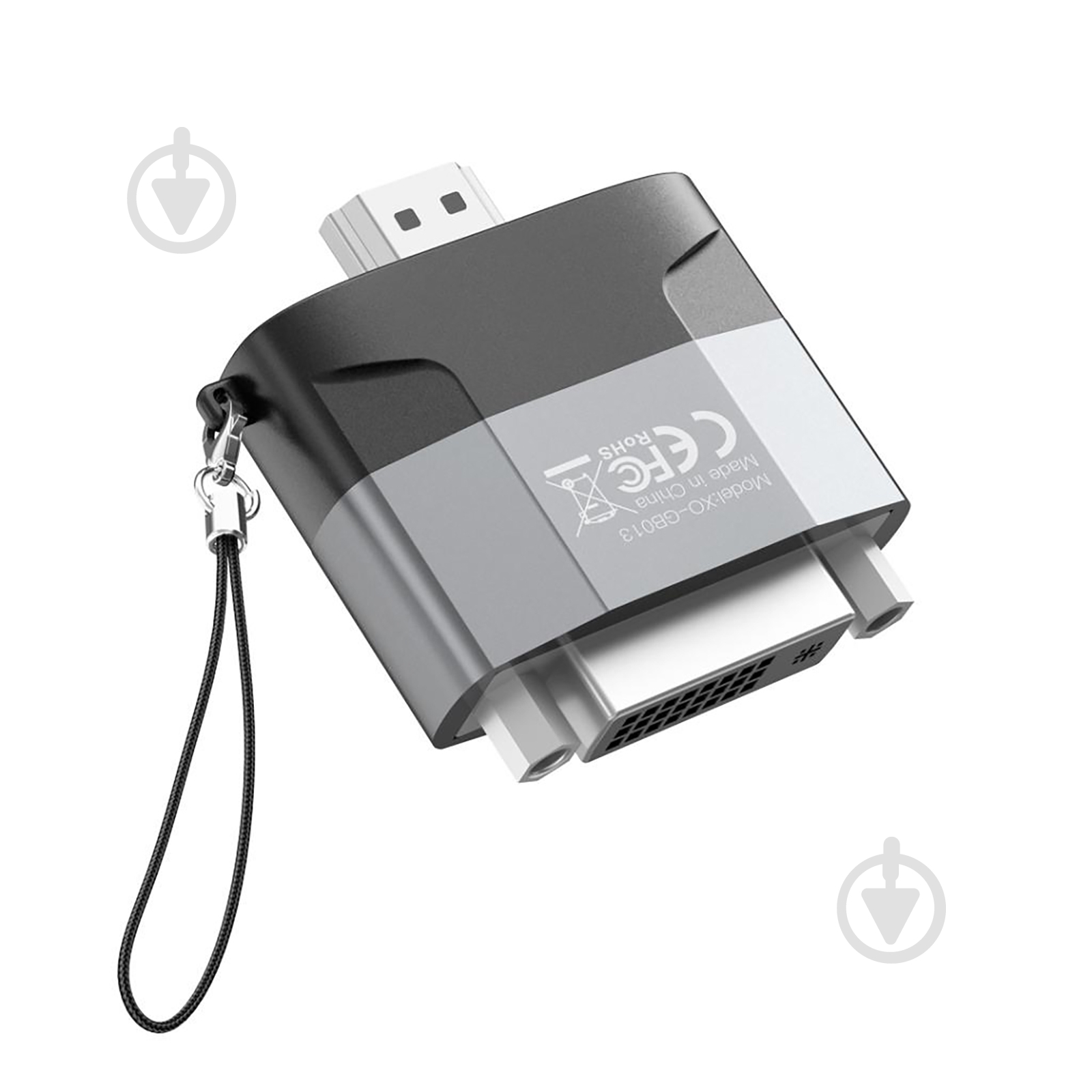 Адаптер Xo GB013 HDMI Male to DVI Female сірий (GB013-HDMIDVI.tranish) - фото 3