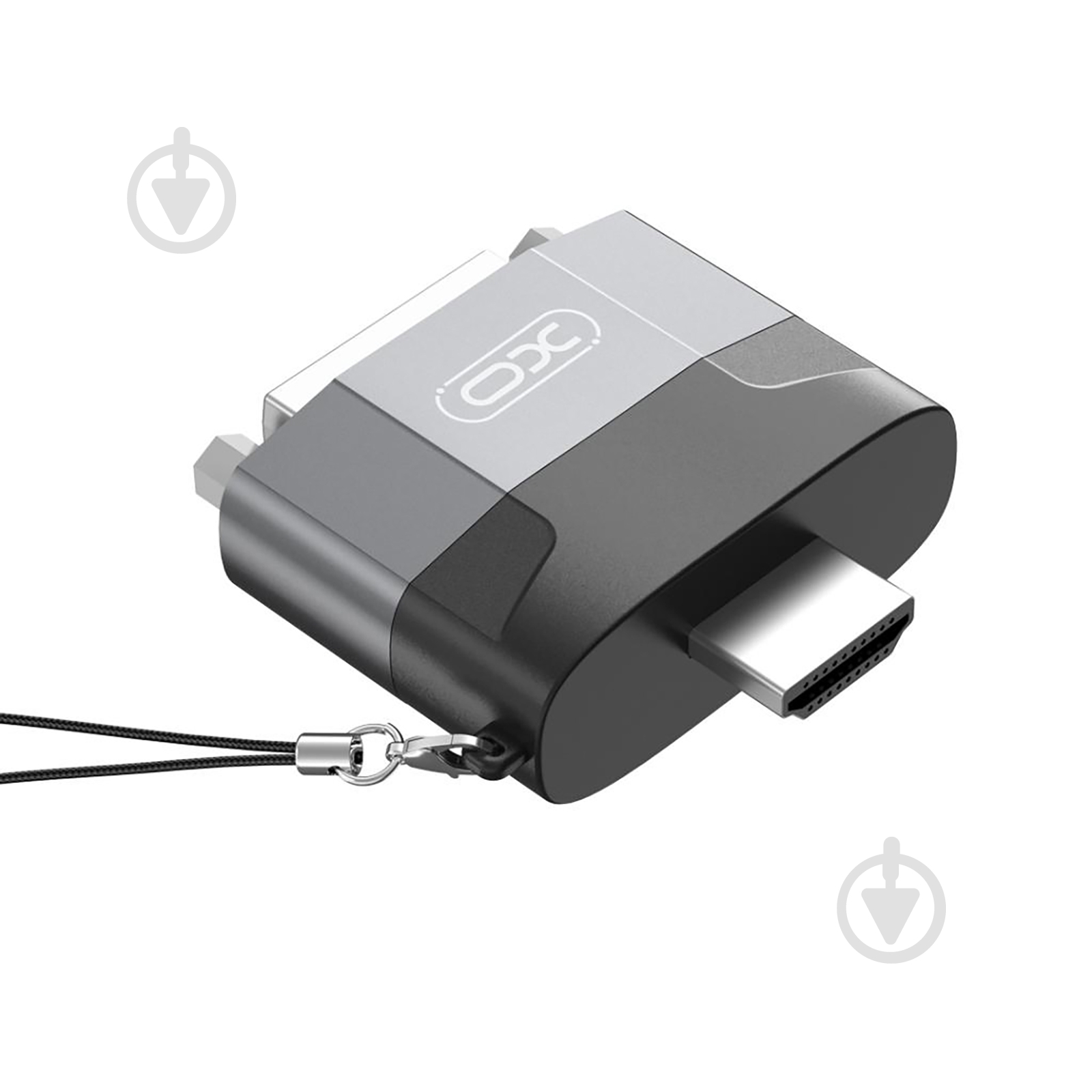 Адаптер Xo GB013 HDMI Male to DVI Female сірий (GB013-HDMIDVI.tranish) - фото 4