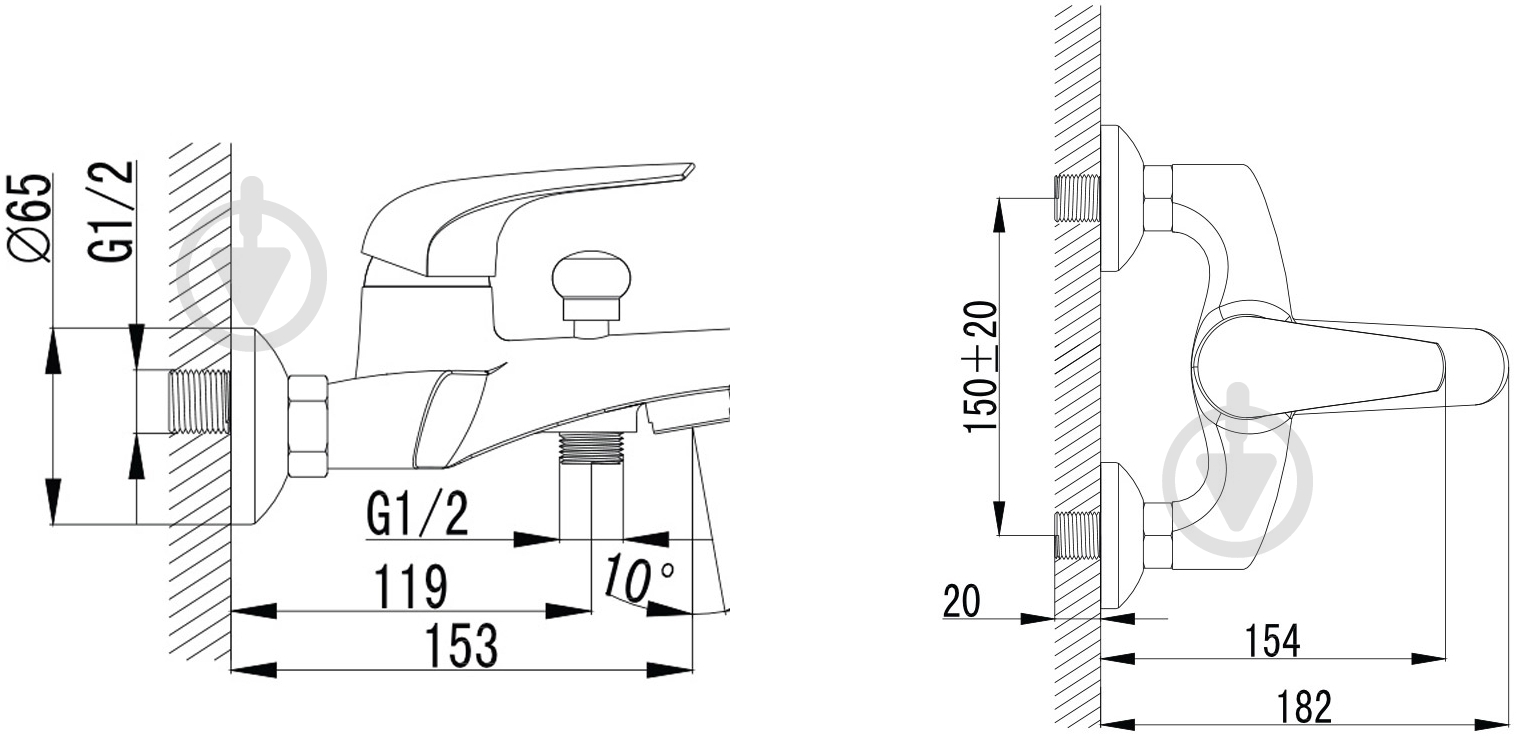 Смеситель для ванны Imprese KRINICE 10110 - фото 2