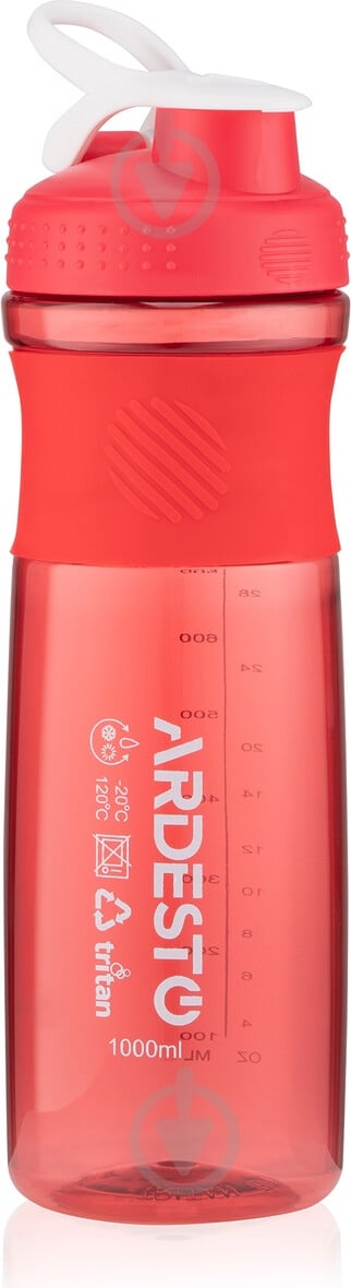 Бутылка для воды ARDESTO Smart bottle 1000 мл красная AR2204TR - фото 2