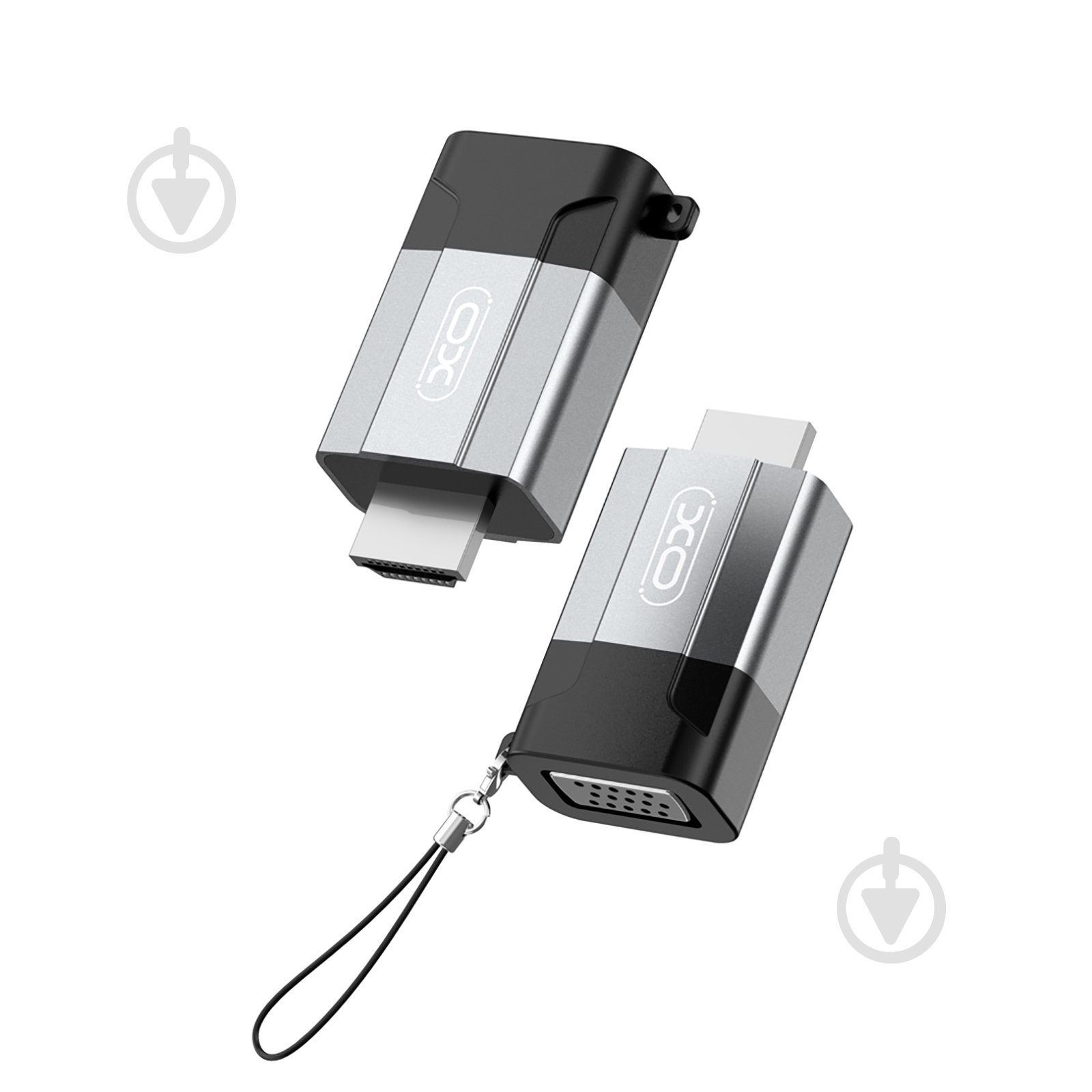 Адаптер Xo GB014 HDMI Male to VGA Female сірий (GB014-HDMIVGA.tranish) - фото 1