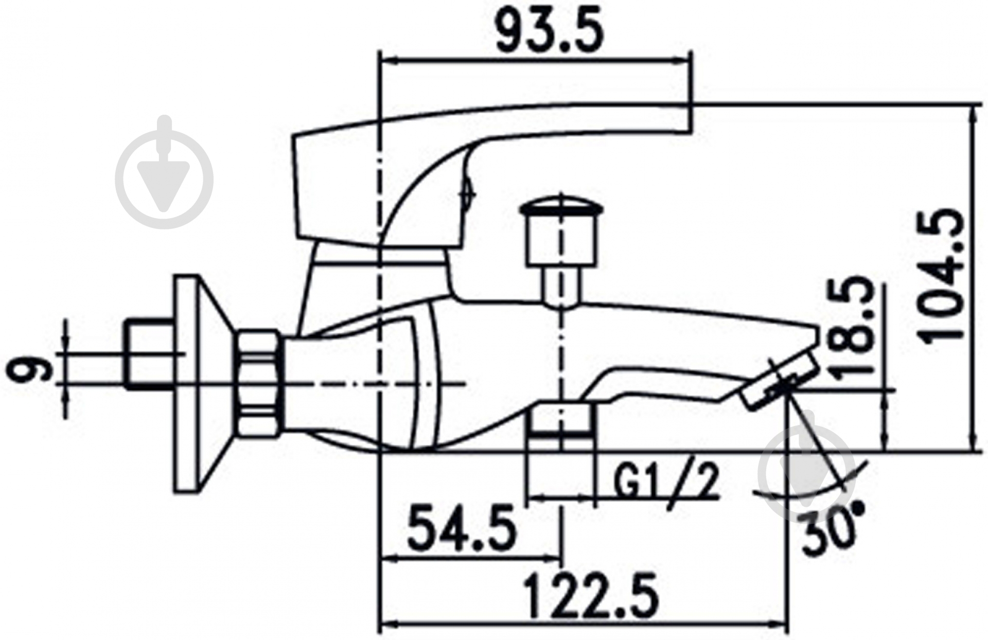 Смеситель для ванны Aqua Rodos Rodos 90801 - фото 2