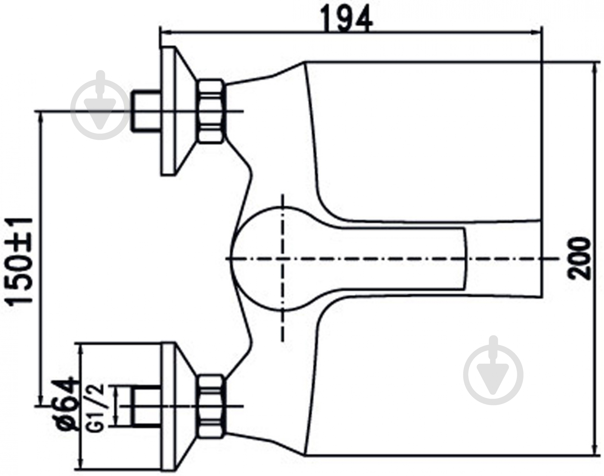 Смеситель для ванны Aqua Rodos Rodos 90801 - фото 3