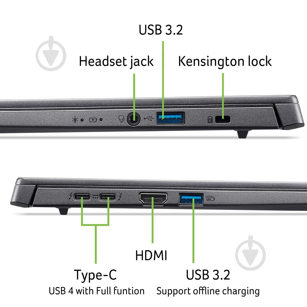 Ноутбук Acer Aspire 14 AI A14-52MT 14" (NX.JDJEU.003) steel gray - фото 13 Ноутбук Acer Aspire 14 AI A14-52MT 14" (NX.JDJEU.003) steel gray - фото 13