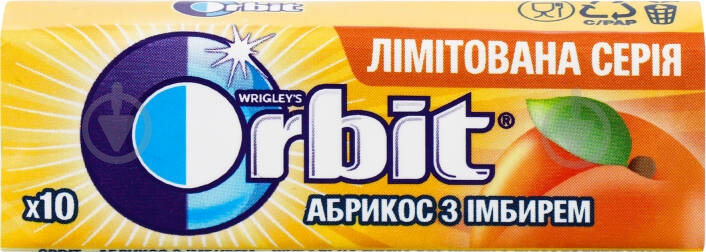 Жевательная резинка Orbit Абрикос с имбирем - фото 1