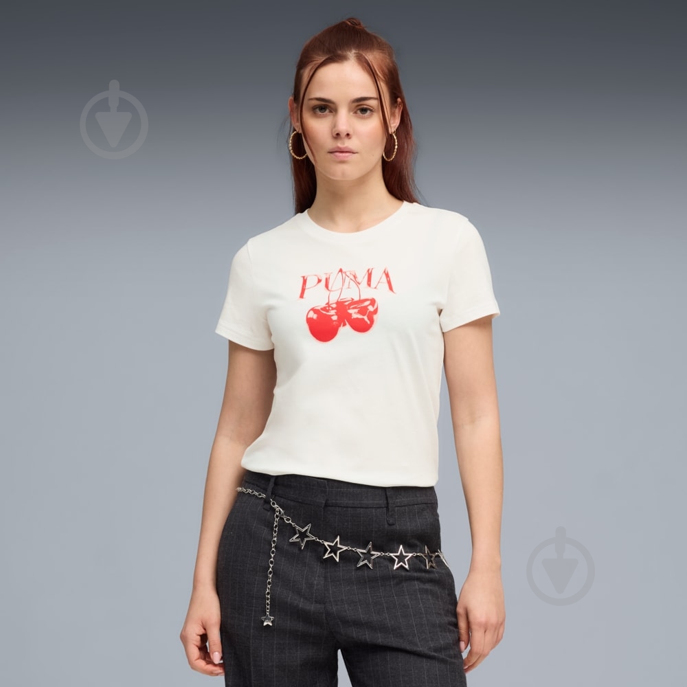 Футболка Puma GRAPHICS Cherry Tee 69191102 р.XL белый - фото 1