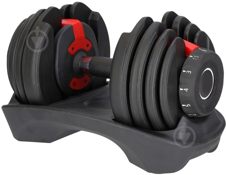 Гантель 4fizjo P-5907739319197 с регулируемым весом 1.5-16 кг черный - фото 1