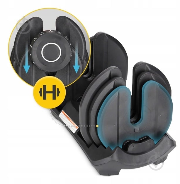 Гантель 4fizjo P-5907739319197 с регулируемым весом 1.5-16 кг черный - фото 3