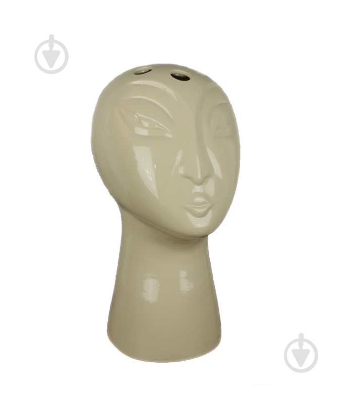 Ваза керамическая Nana ceramics Голова 43 см бежевый глянец - фото 3 Ваза керамическая Nana ceramics Голова 43 см бежевый глянец - фото 3
