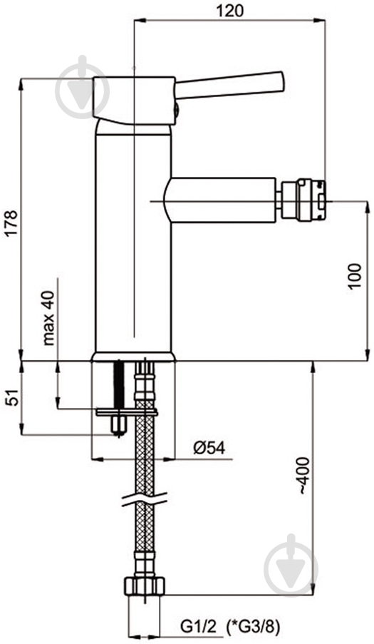 Смеситель для биде Rubineta Ultra U60008 - фото 2 Смеситель для биде Rubineta Ultra U60008 - фото 2