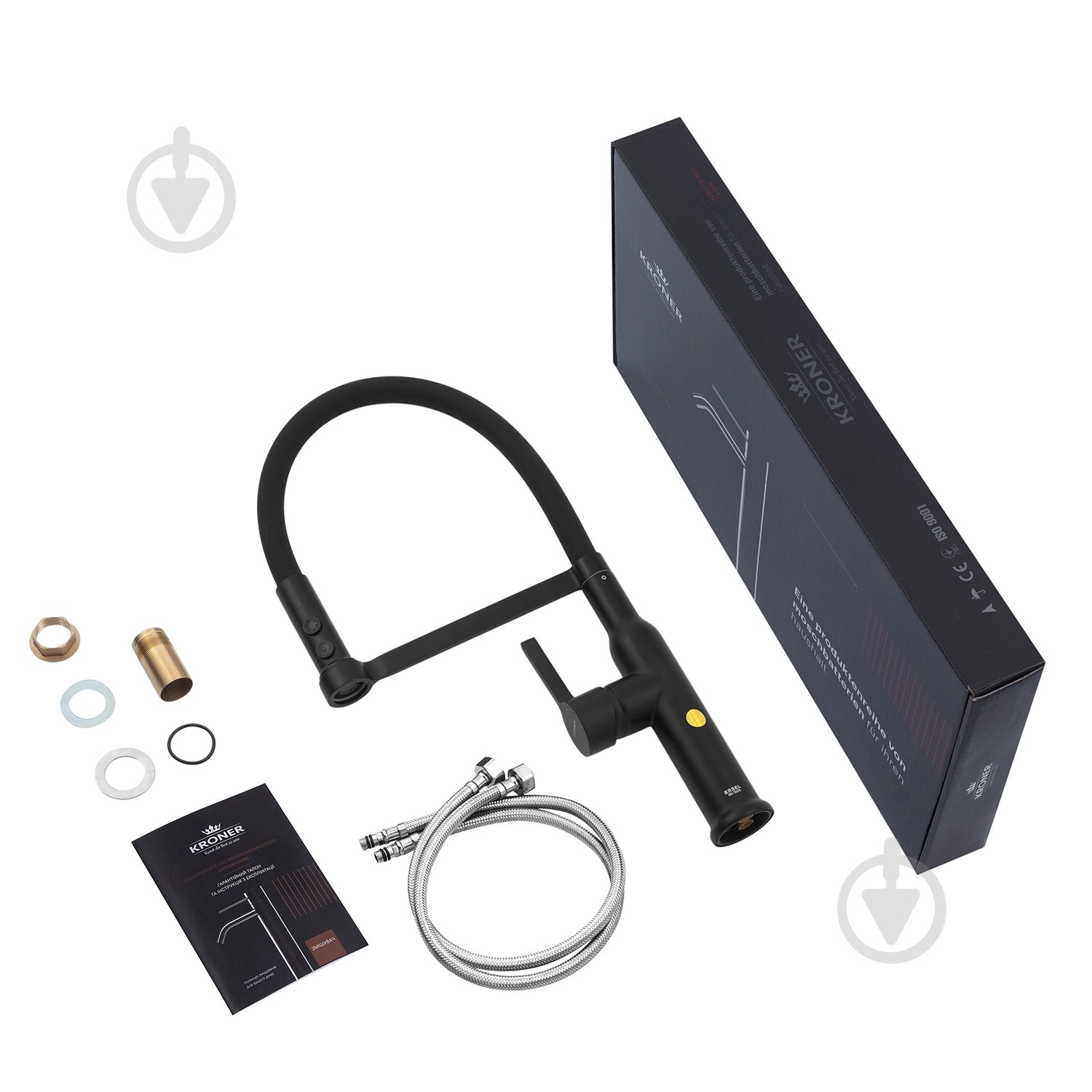 Смеситель для кухни Kroner KRP Ersel - SCH03112BLK - фото 2 Смеситель для кухни Kroner KRP Ersel - SCH03112BLK - фото 2