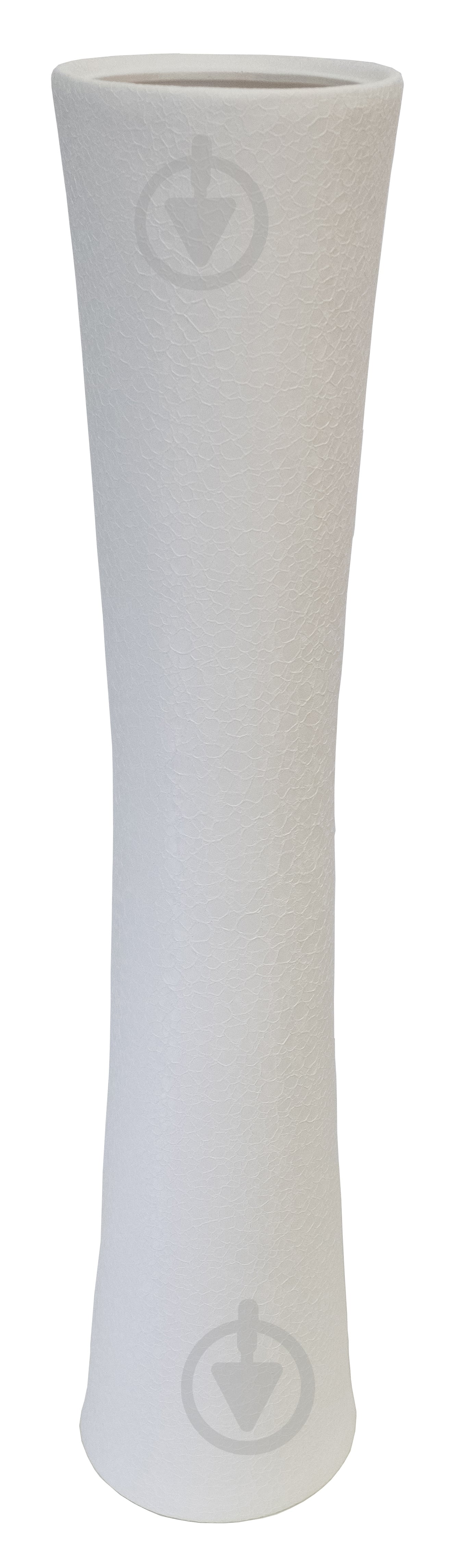 Ваза керамическая Nana ceramics Труба 77 см шелк белый - фото 1