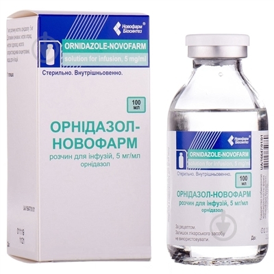 Орнідазол-Новофарм розчин 5 мг 100 мл - фото 1