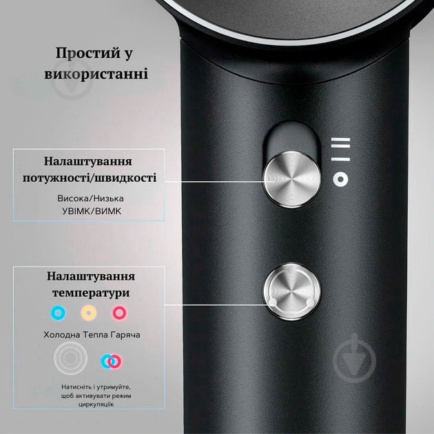 Фен Laifen Swift Special 1HD50-G-EU-BL-004 черный - фото 9