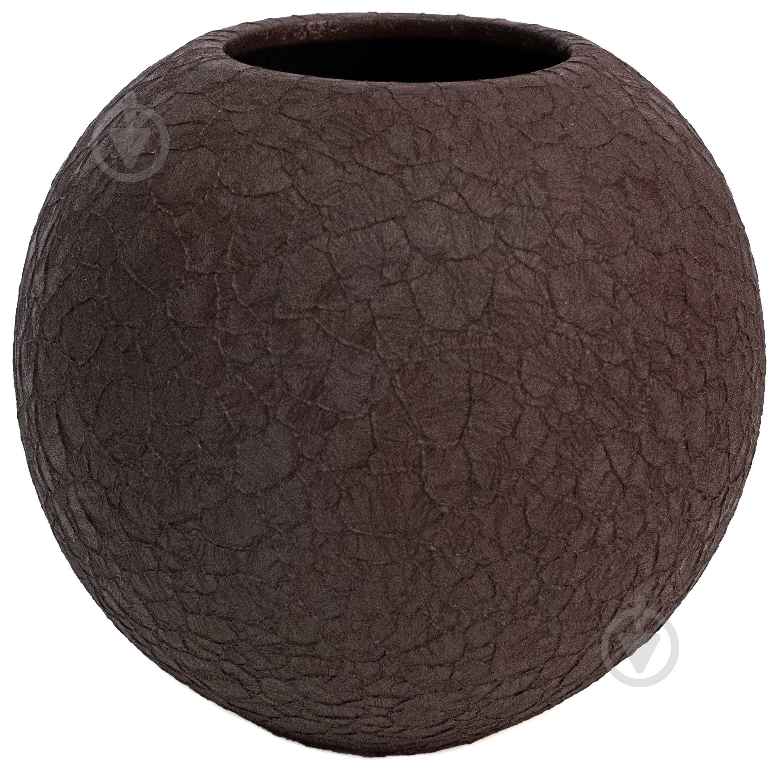Ваза керамічна Nana ceramics Куля 16 см шовк шоколад - фото 1 Ваза керамічна Nana ceramics Куля 16 см шовк шоколад - фото 1