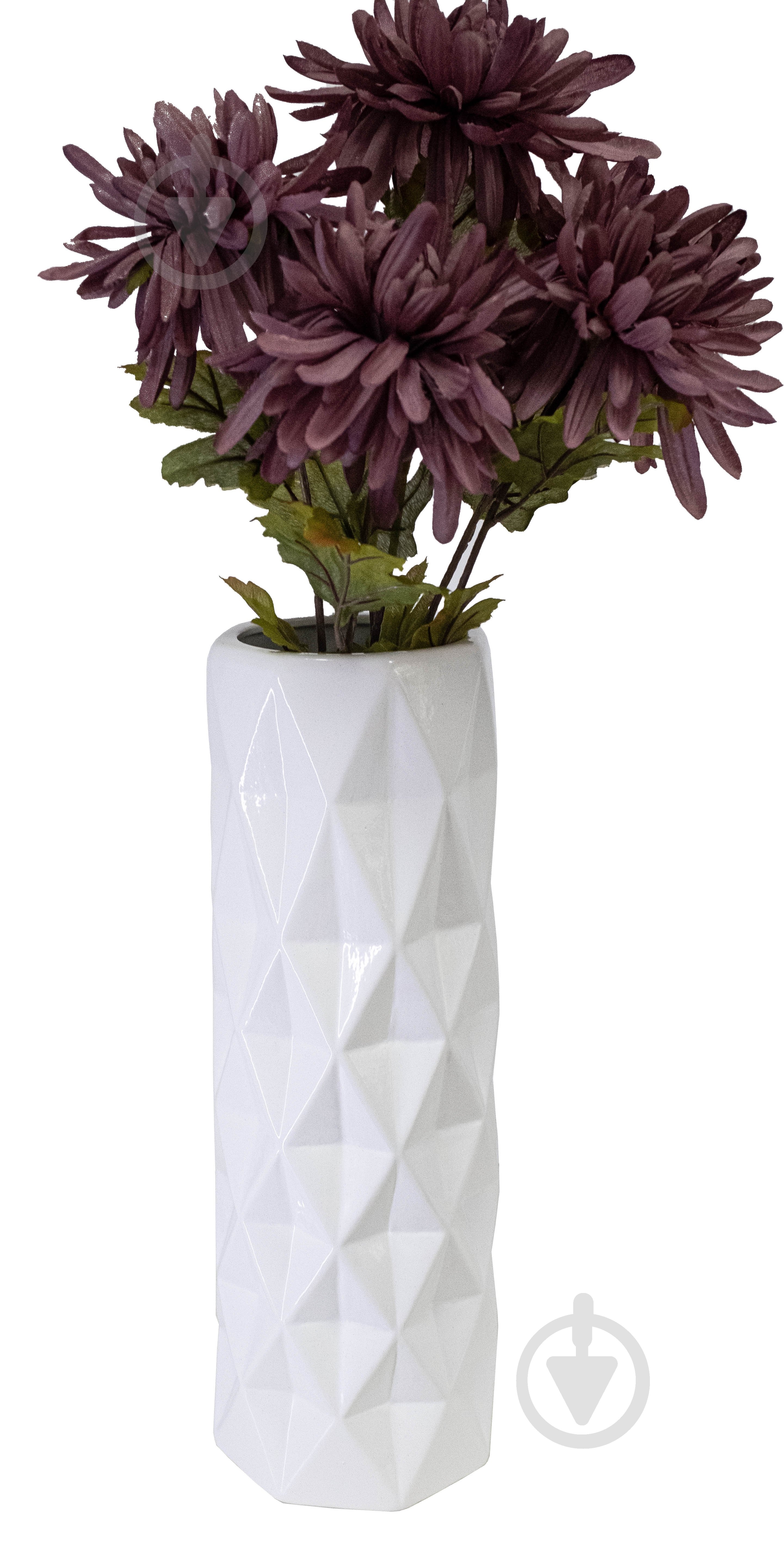 Ваза керамическая Nana ceramics Поли 41 см белый глянец - фото 3