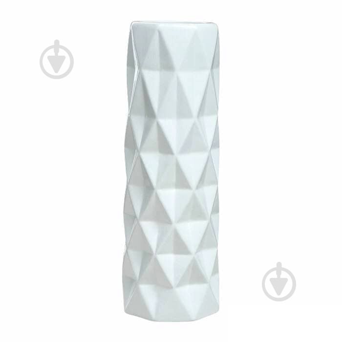 Ваза керамическая Nana ceramics Поли 41 см белый глянец - фото 1