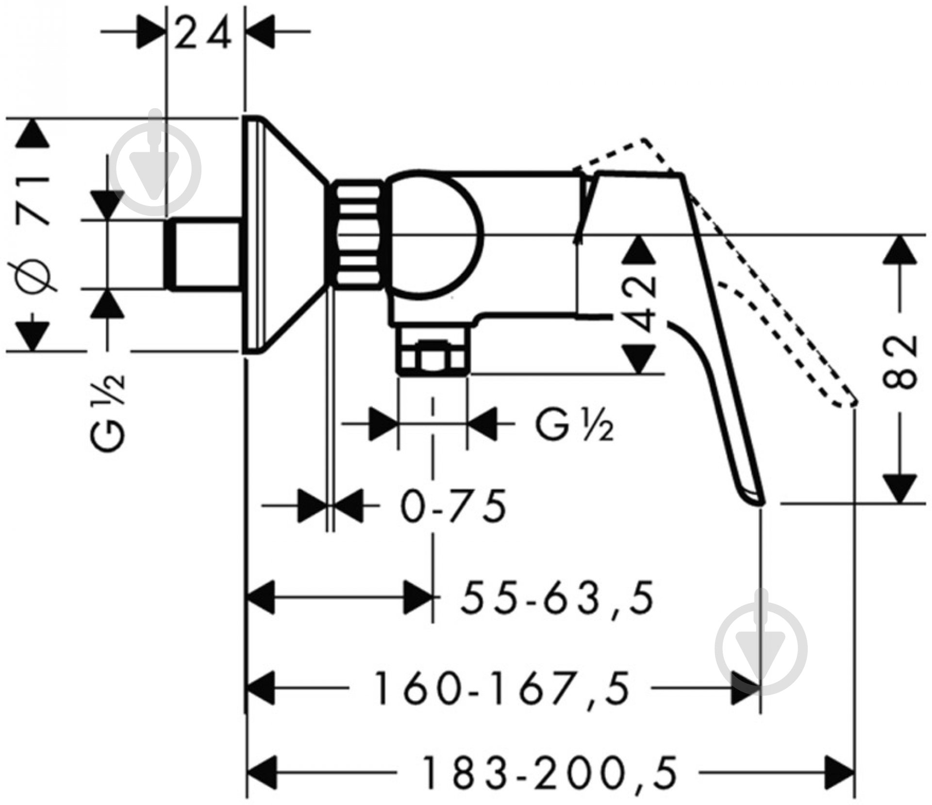 Смеситель для душа Hansgrohe Focus E2 31960000 - фото 4