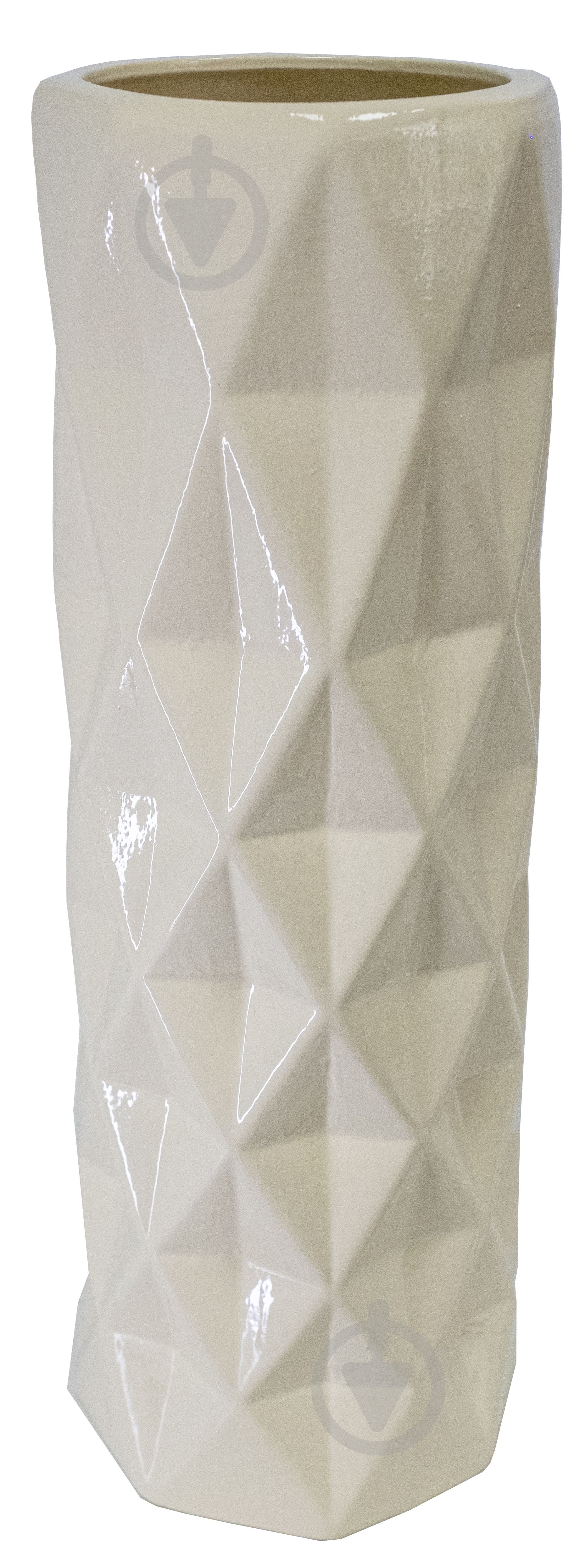 Ваза керамическая Nana ceramics Поли 41 см бежевый глянец - фото 2