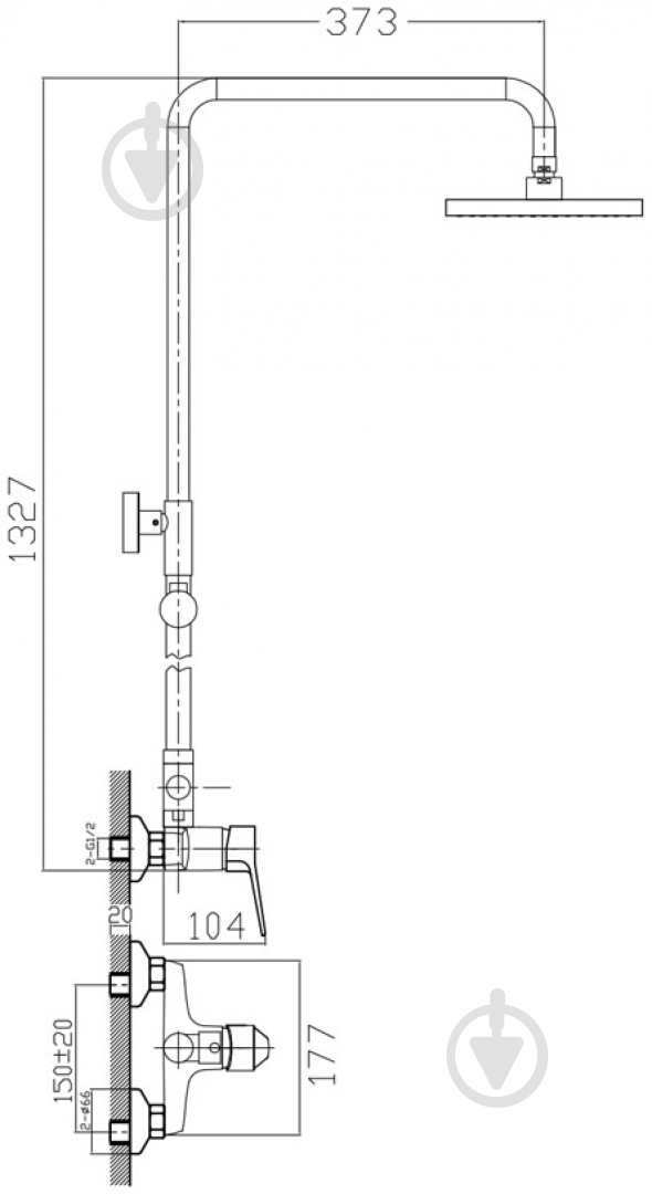 Душевая система Imprese WITOW T-15080 - фото 2