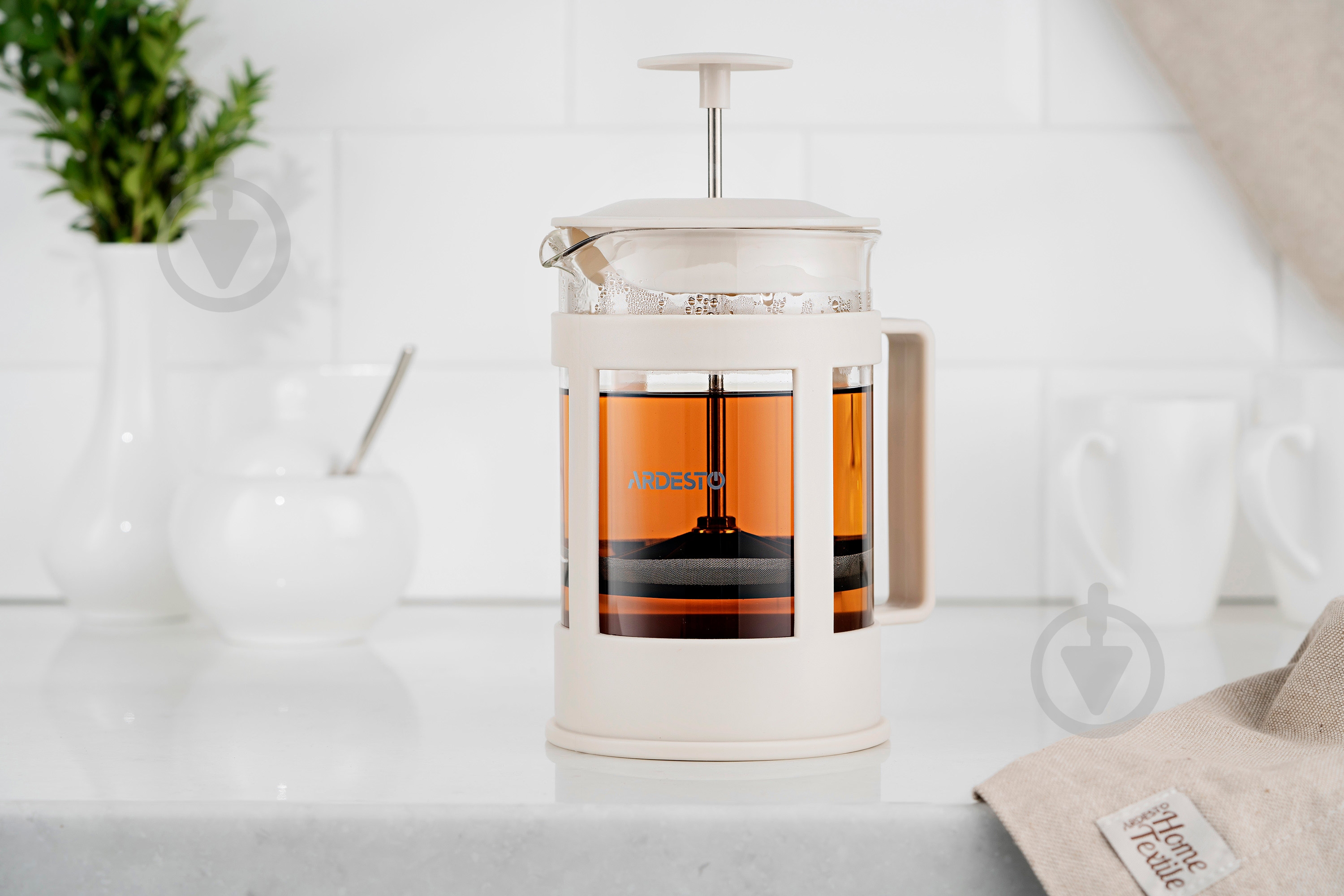 Френч-пресс ARDESTO Fresh 800 мл бежевый AR1008BF - фото 4 Френч-пресс ARDESTO Fresh 800 мл бежевый AR1008BF - фото 4