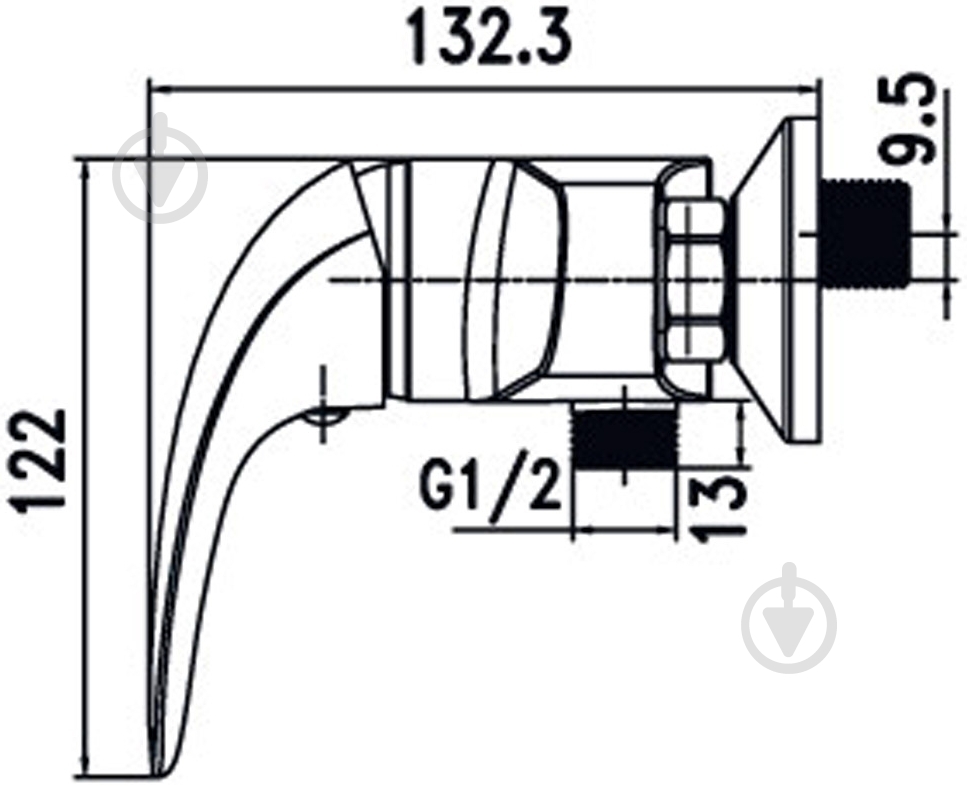 Смеситель для душа Aqua Rodos Umbra 90367 - фото 2