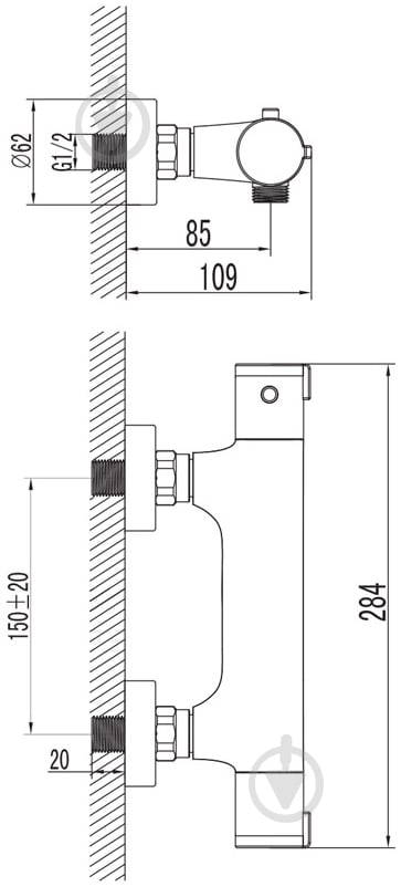 Смеситель для душа Imprese CENTRUM 15400 - фото 2