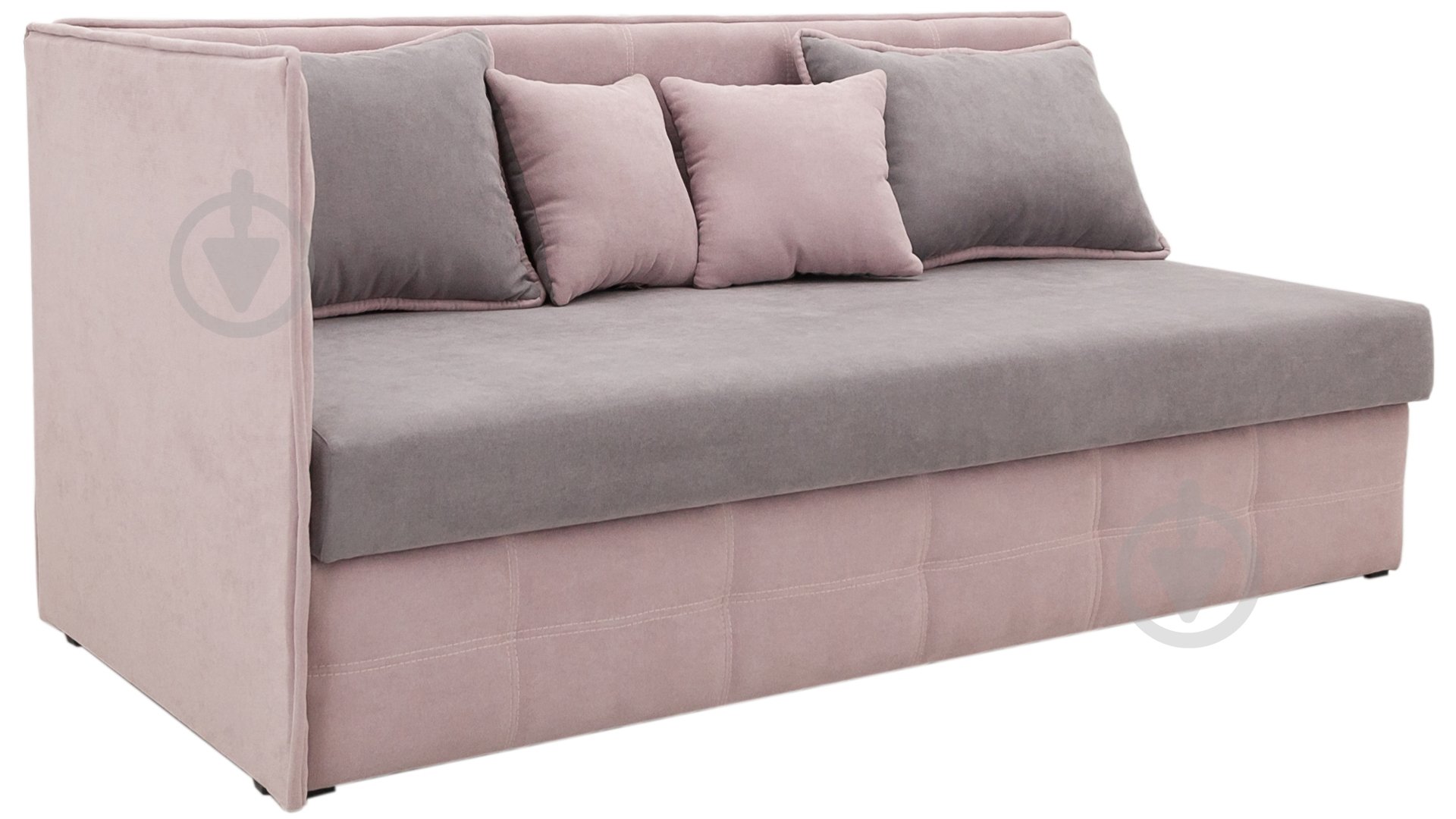 Диван прямий Кедр Аква L з нішою рожевий 1980x920x880 мм - фото 2