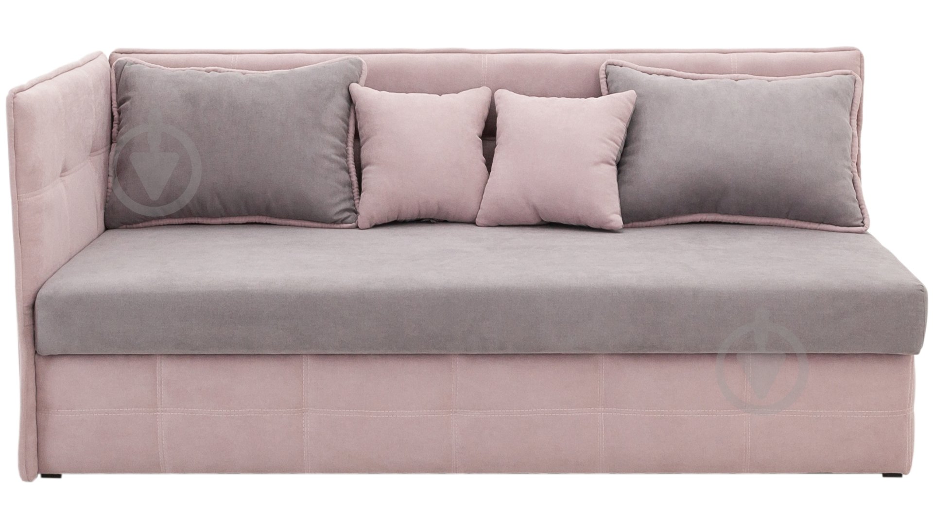 Диван прямой Кедр Аква L розовый 1980x920x880 мм - фото 2