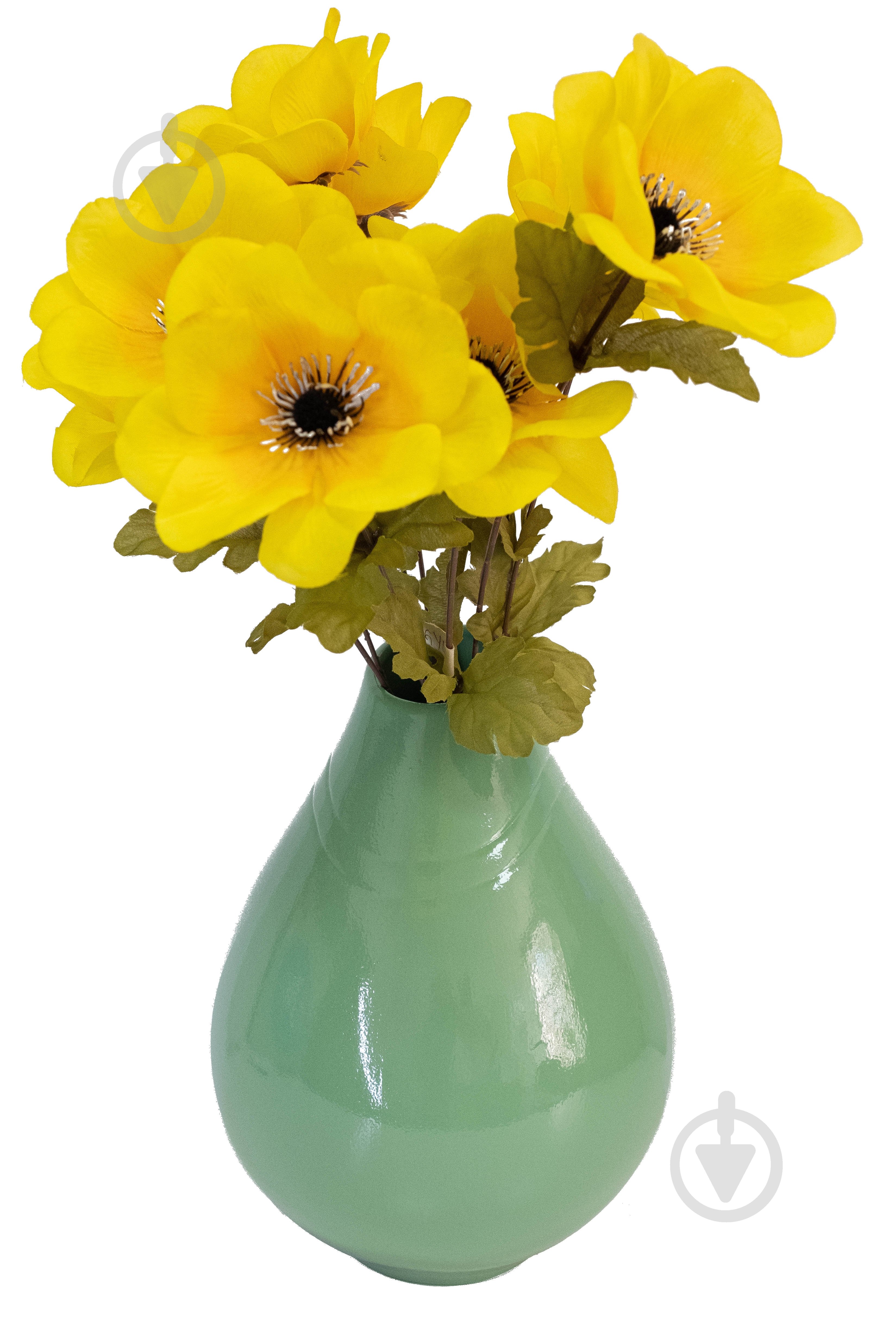 Ваза керамическая Nana ceramics Пайрус 28 см оливковый глянец - фото 3