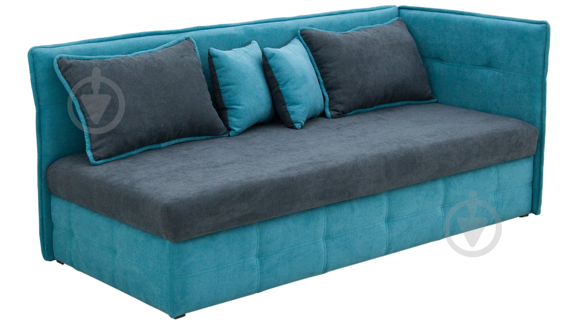 Диван прямий Кедр Аква R блакитний 1980x920x880 мм - фото 1
