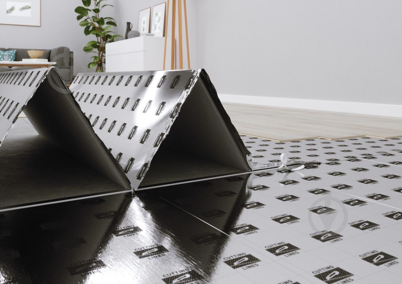 Підкладка ізоляційна AFIRMAX Silenza Max Aquastop 5мм/5,5 кв.м - фото 2 Підкладка ізоляційна AFIRMAX Silenza Max Aquastop 5мм/5,5 кв.м - фото 2