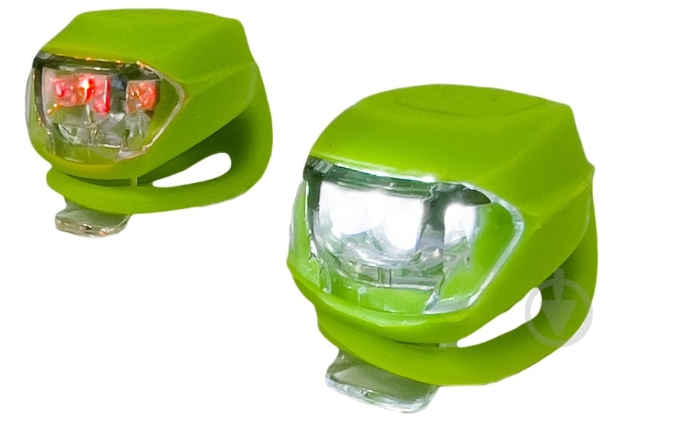Комплект мигалок GOODBIKE SILICON LED в силиконовом корпусе 2 шт. зеленые - фото 1 Комплект мигалок GOODBIKE SILICON LED в силиконовом корпусе 2 шт. зеленые - фото 1