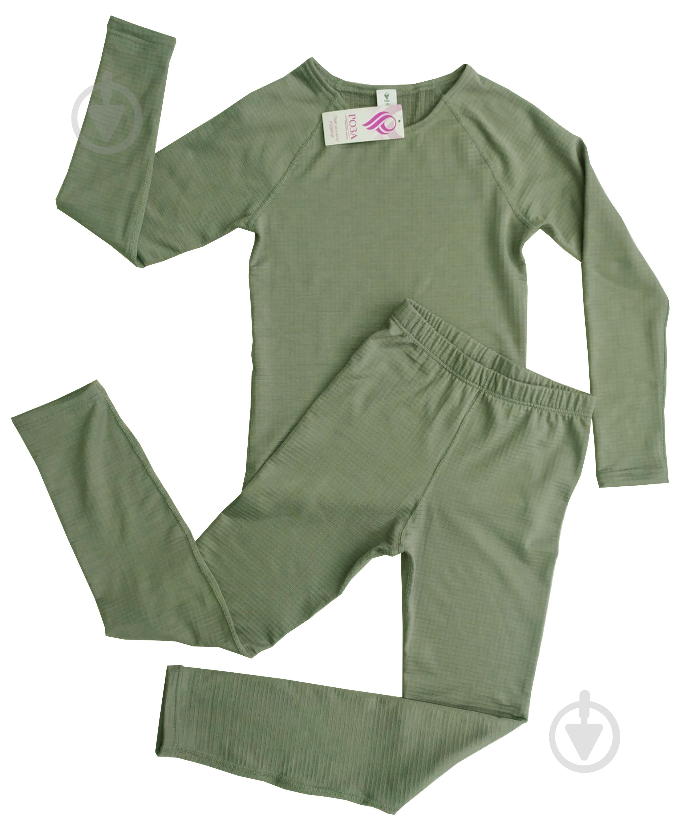 Комплект термобелья 200908 р.122 оливковый - фото 1