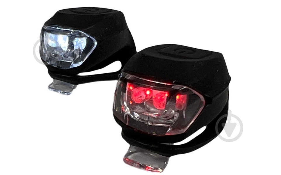 Комплект блимавок GOODBIKE SILICON LED в силіконовому корпусі 2 шт. чорні - фото 1 Комплект блимавок GOODBIKE SILICON LED в силіконовому корпусі 2 шт. чорні - фото 1